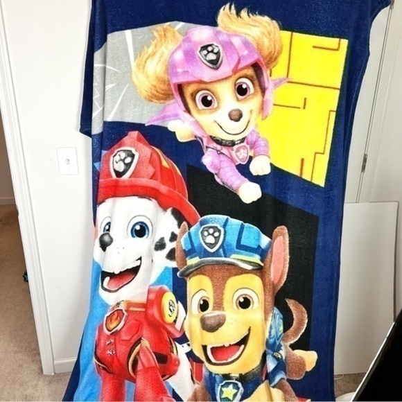 Nickelodeon Paw Patrol Fleece Kids Blanket Chase Skye Marshall Dogs Throw - Picture 1 of 6
